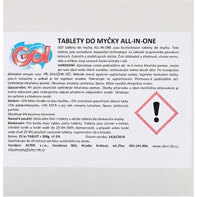 GO! All-in-One 5v1 tablety do myčky 60 ks