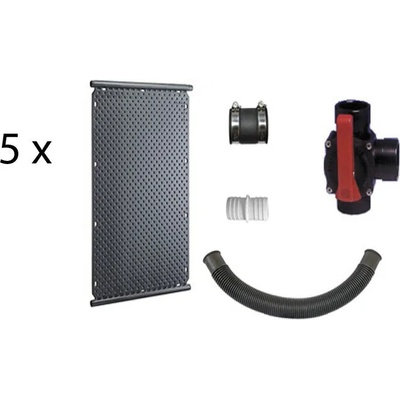 Oku obermaier Oku 6010 Соларен комплект за басейн 10 кв. м с 5 панела (oku6010)