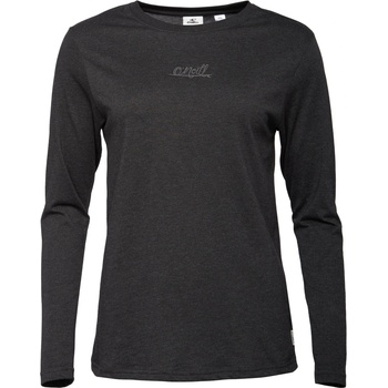 O'Neill Dámske tričko s dlhým rukávom ESSENTIALS SCRIPT L SLV čierna sivá