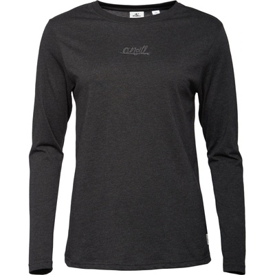 O'Neill Dámske tričko s dlhým rukávom ESSENTIALS SCRIPT L SLV čierna sivá