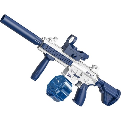 BATTLE Elektrická vodná pištoľ M416 2 zásobníky modrá CY018
