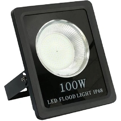 Ecolite Černý LED reflektor 100W extra 5000K