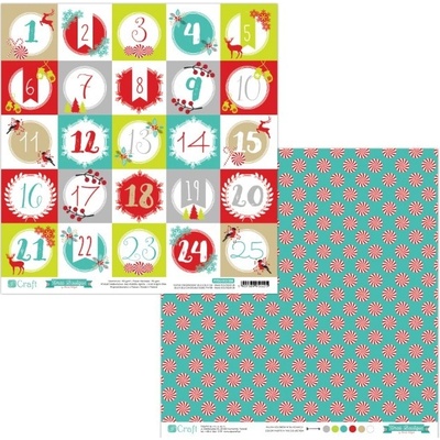 DP Craft Karton oboustranný 30,5 X 30,5 CM blok 5ks - Oboustranný papír z kolekce Vánoční čas 08