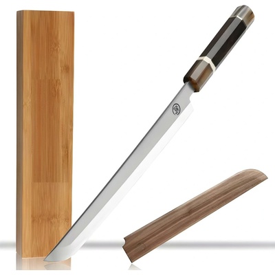 Kuchynský nôž SA-21784 na Sushi - Čierna/Hnedá/Biela KP21784