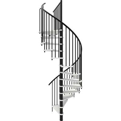 Minka STAIRS Kombinované točité schodiště Spiral Smart bílá/černá pr. 120 cm