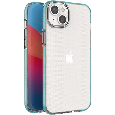 HQWear Кейс Spring Case за iPhone 14 Plus, със светлосиня рамка (9145576265345)