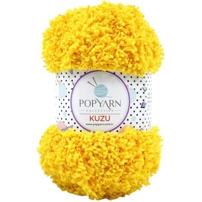 POPYARN Příze Kuzu B11 - žlutá, 100g 100m