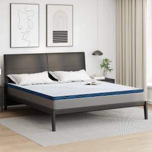 vidaXL Топер за матрак 180 x 200 cm дебелина Жакардова материя Бяло (4106262)