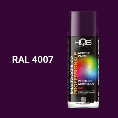 HQS akrylová farba v spreji 400 ml RAL 4007 lesklá