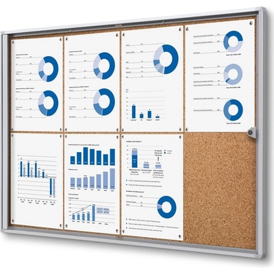 Jansen Display Interiérová informační vitrína Economy 8 x A4