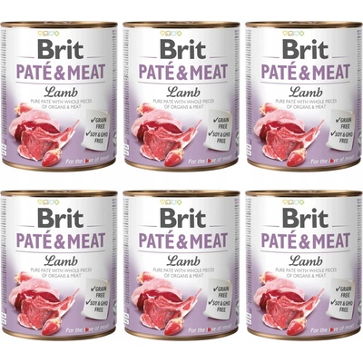 Brit Paté & Meat Dog Lamb 6 x 800 g