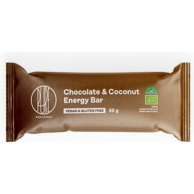BrainMax Pure Pure®® Energy Bar, Chocolate & Coconut, BIO, 50 g