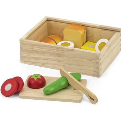 Viga Toys Дървен игрален комплект Viga Toys - Храна за рязане (44541)
