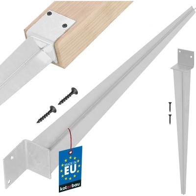 Domax patka sloupku do betonu PS 84 L, galvanický zinek DMX48075