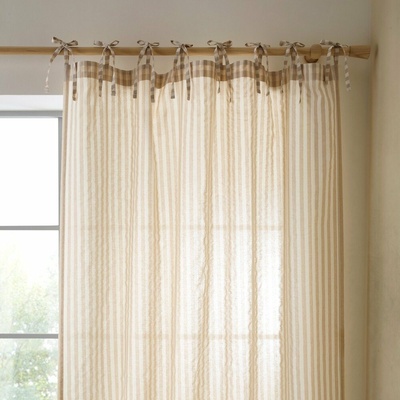 Pineapple Elephant Zanzibar Woven Stripe závěs béžová
