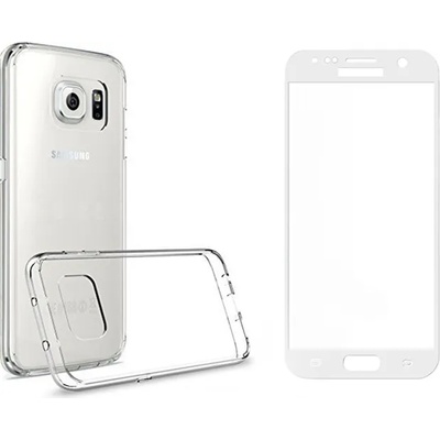 REMAX Комплект стъклен протектор бял + калъф Remax Crystal, за Samsung Galaxy S7, прозрачен (DF52239)
