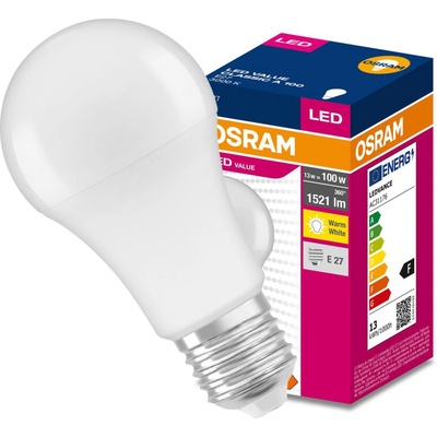 Osram LED žiarovka E27 A60 13W = 100W 1521lm 3000K Warm 200° VALUE