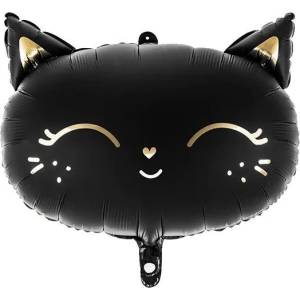 Party Deco Фолиев Балон, Коте, 48х36см, Черно (fb84)