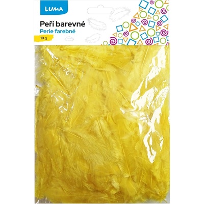 Peří barevné Luma 10g, žluté