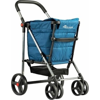 Rolser Basket Polar 4Big, skládací nákupní vozík na kolečkách, modrý BAS001-1001
