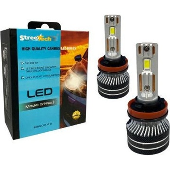 StreeTech Лед крушки - Led система H11 / H8 / H9 Streetech модел STN2 за фарове - 150 000 Лукса, 45W - Canbus 6000K - 15