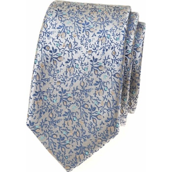 Kravata so vzorom strieborná