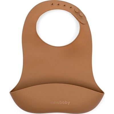 New Baby silikonový bryndák hnědý – Zboží Dáma
