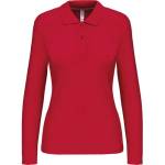 Kariban pique k244 / Дамска поло тениска с дълъг ръкав - червена xxxl (20k24400413)