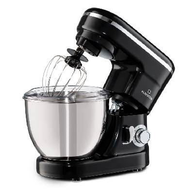 Klarstein Bella Mini, kuchyňský robot, 1200 W, 6 stupňů, 4 l, pulzní funkce, nerezová ocel Černá