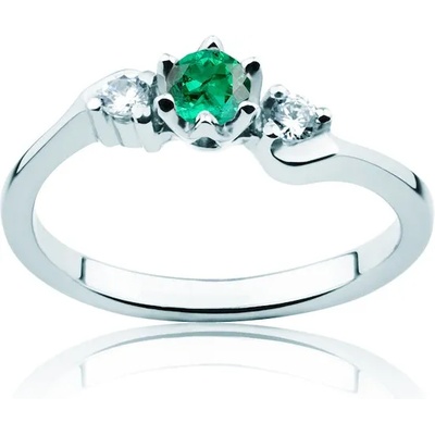 SAVICKI Пръстен Secret Garden: бяло злато, смарагд