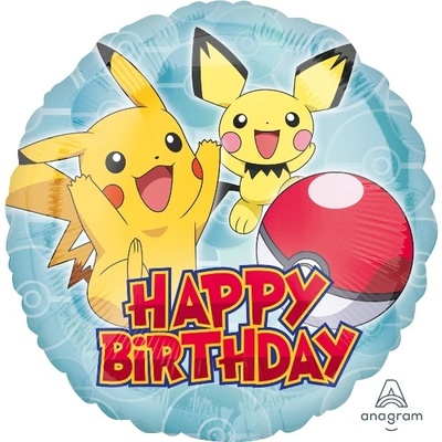 Amscan Balonek fóliový Pokémon Happy Birthday 43 cm