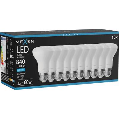 Mexen Nova 10x LED крушка E27, R63, 8W, Студена - 6500K, 840 lm - L104-E27-0865-01x10 (L104-E27-0865-01x10)