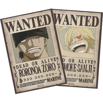 GB eye Комплект мини плакати GB eye Animation: One Piece - Zoro & Sanji Wanted Posters (Series 2) (GBYDCO340)