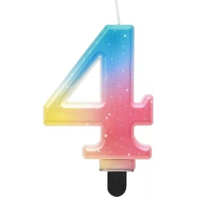 Godan Красота и чар: Свещ цифра, пастелна дъга - 4 (sf-opa4)