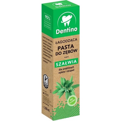 Dentino upokojujúca zubná pasta so šalviou bez fluóru 100 ml
