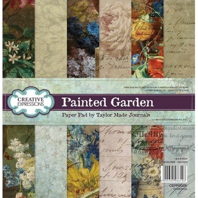Creative Expressions Sada jednostranných papírů 20,3x20,3cm (24ks) - Painted Garden