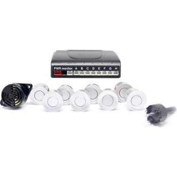 Парктроник с 8 сензора и звукова сигнализация - сребристи датчици