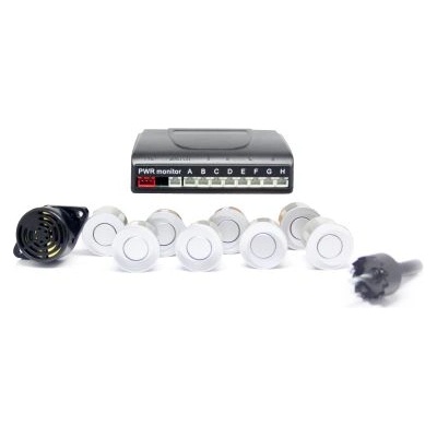 Парктроник с 8 сензора и звукова сигнализация - сребристи датчици