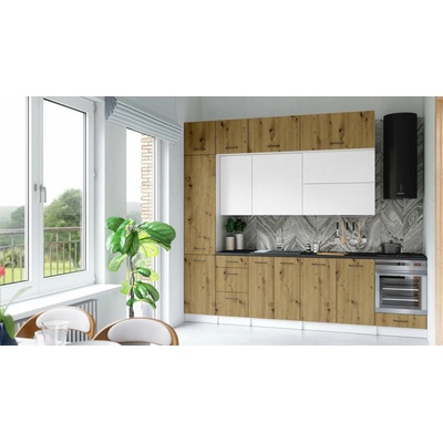 Fronti Fafor Kuchynská linka DAFNI 280cm Dub artisan + biela