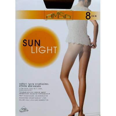 Omsa Dámské punčochové kalhoty Sun Light 8 DEN tmavě hnědá sierra