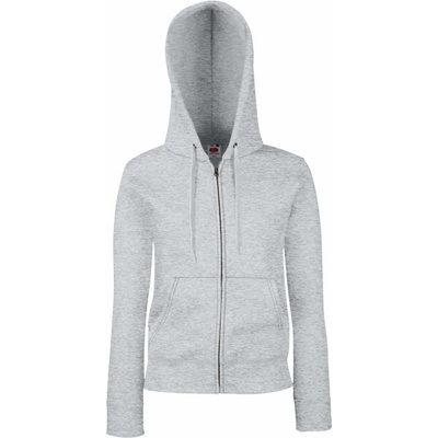 Fruit of the Loom mikina Premium Lady-Fit Hooded Jacket s kapucí na zip dámská bílá