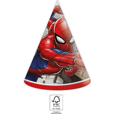 Godan čiapočky papierové "Spiderman Crime Fighter", 6ks