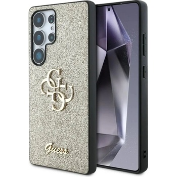 GUESS Калъф Guess Fixed Glitter Big 4G Metal Logo за Samsung Galaxy S25 Ultra златен