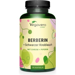 Vegavero Диабет и сърдечно-съдова система - Берберин + Черен чесън, 120 капсули Vegavero (VV-VITA-230)
