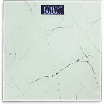 Rosberg Електронен кантар ROSBERG R51650G, До 180 кг, LCD дисплей, 2 x AAA, Бял/Мрамор (5R51650GWM)