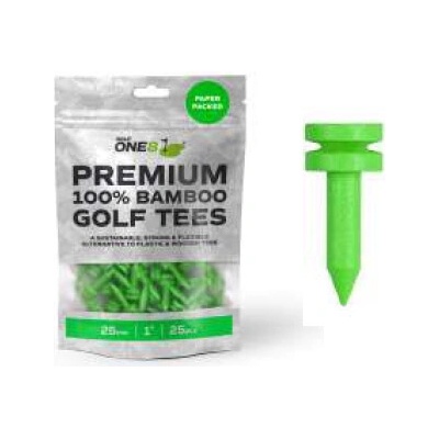 GOLF ONE8 Premium 100% Bamboo Golf Tees 25mm (1") - zelená 25ks – Hledejceny.cz