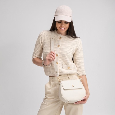 Wojewodzic Malé dámske kožené kabelky béžové crossbody 31924/FD06/Z