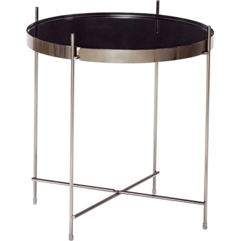 Hübsch Черна маса за съхранение с огледален плот Dorotea, ø 43 cm - Hübsch (930402)