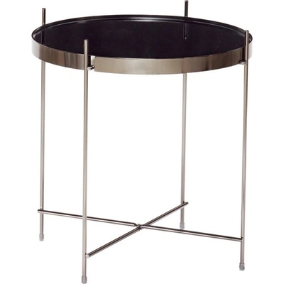 Hübsch Черна маса за съхранение с огледален плот Dorotea, ø 43 cm - Hübsch (930402)