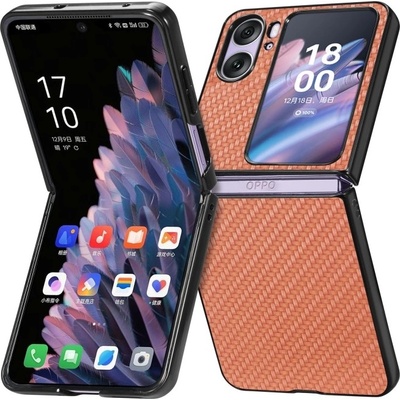 JSM CARBON Plastový Oppo Find N2 Flip hnedé